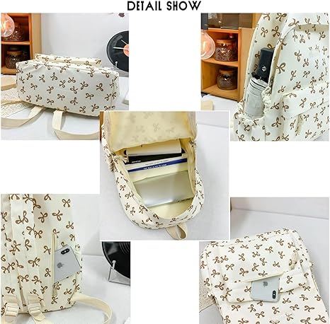 Amazon.com: ZXZUCVE Cute Bag, Kawaii Bow Backpack for Women